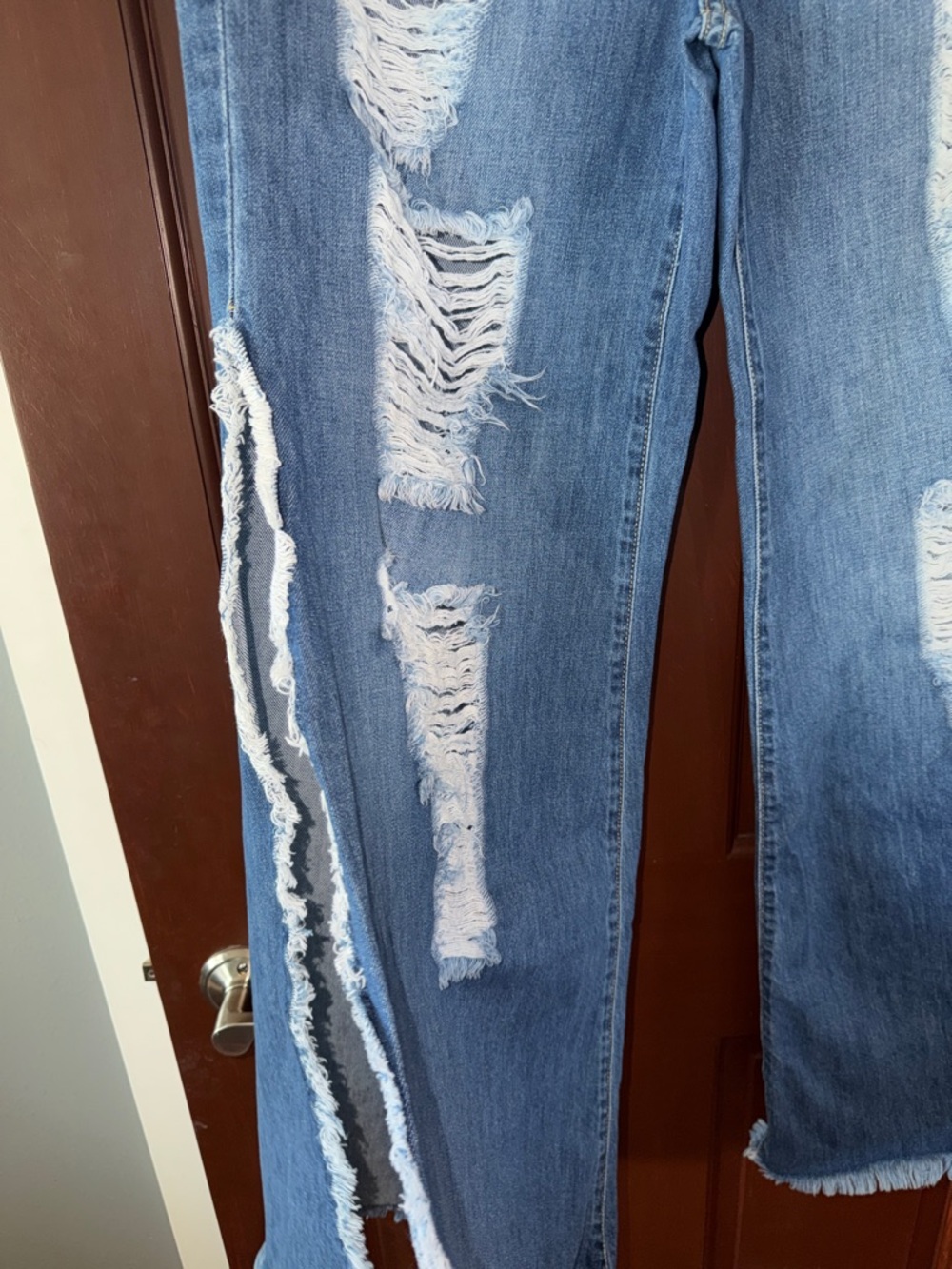 Distressed Light Blue Wide-Leg Jeans by Rue21 - Picture 3 of 7
